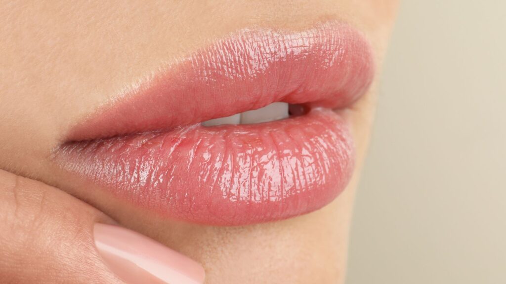 Closeup of pink lips - Lip Filler Aftercare